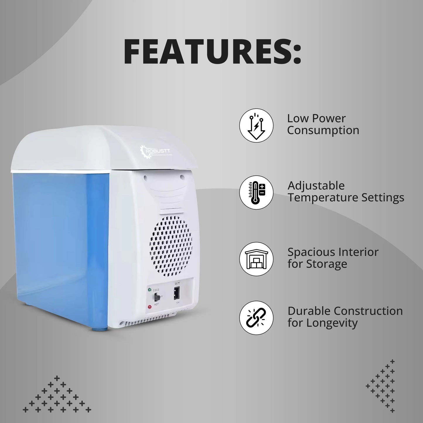 Car Fridge | 7.5 L Mini Car Fridge for Car | 12V | Dual Mode Temperature Control | Fast Cooling | No Noise | Portable Fridge For Travel