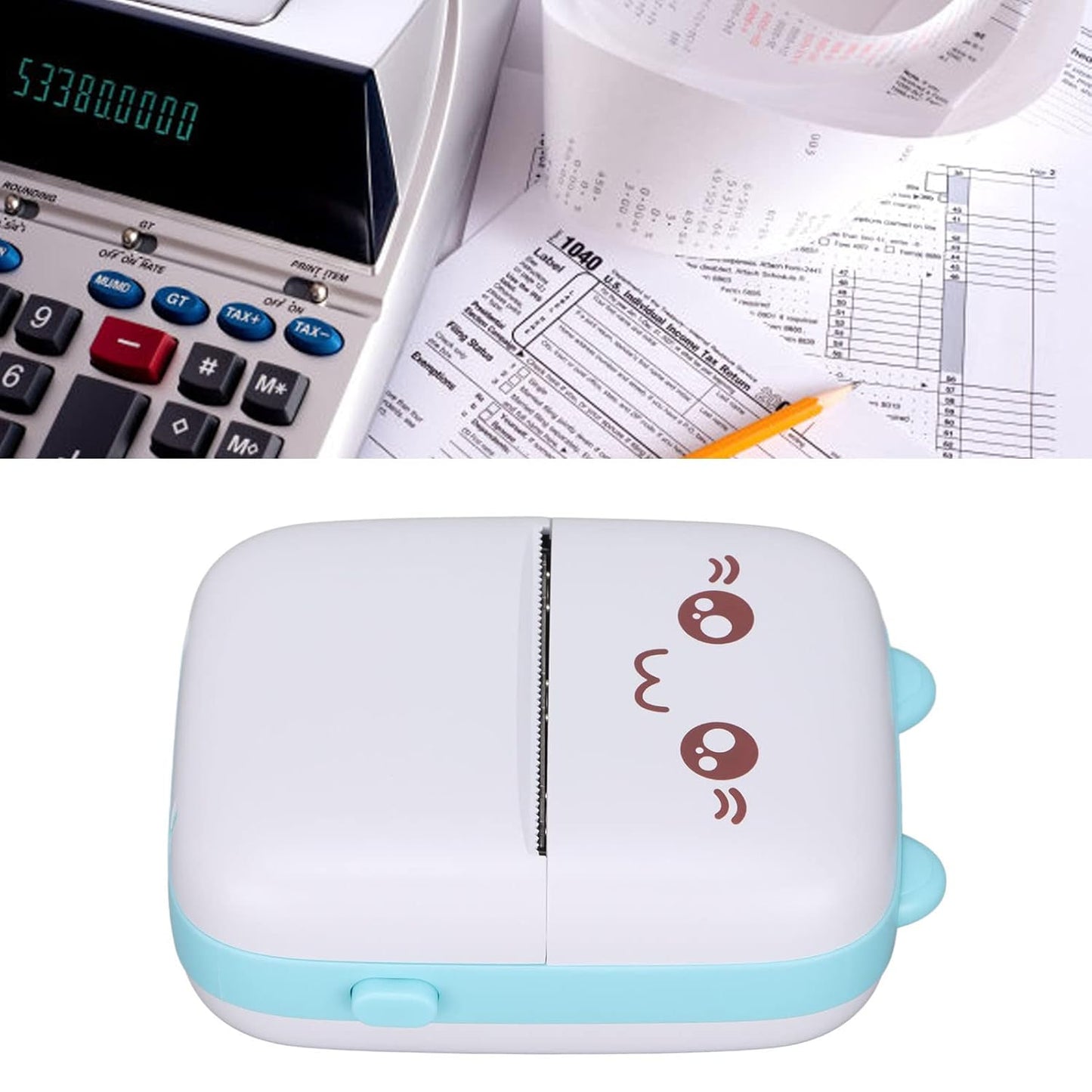 Cute Portable Thermal Printer - Wireless Mini Inkless Pocket Printer for Kids and Adults