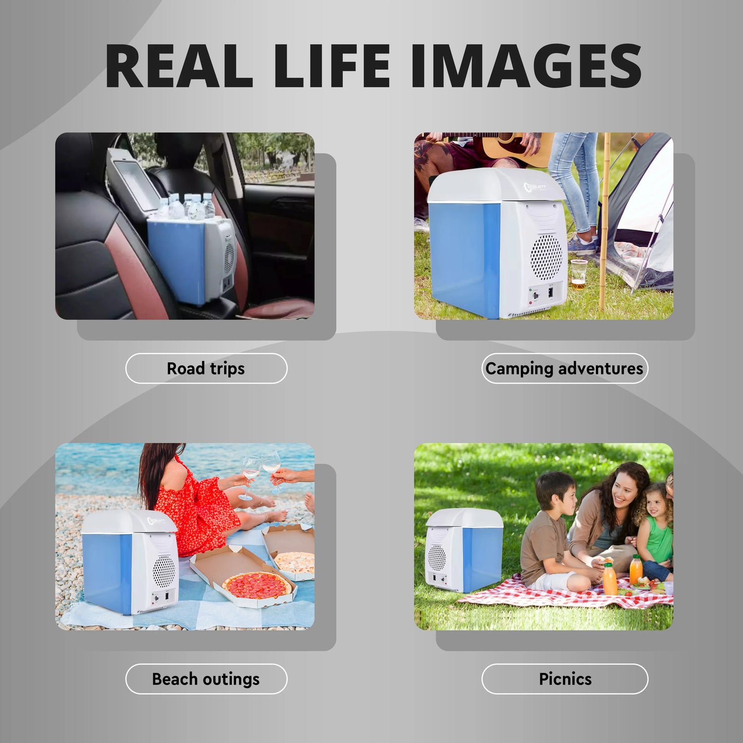 Car Fridge | 7.5 L Mini Car Fridge for Car | 12V | Dual Mode Temperature Control | Fast Cooling | No Noise | Portable Fridge For Travel