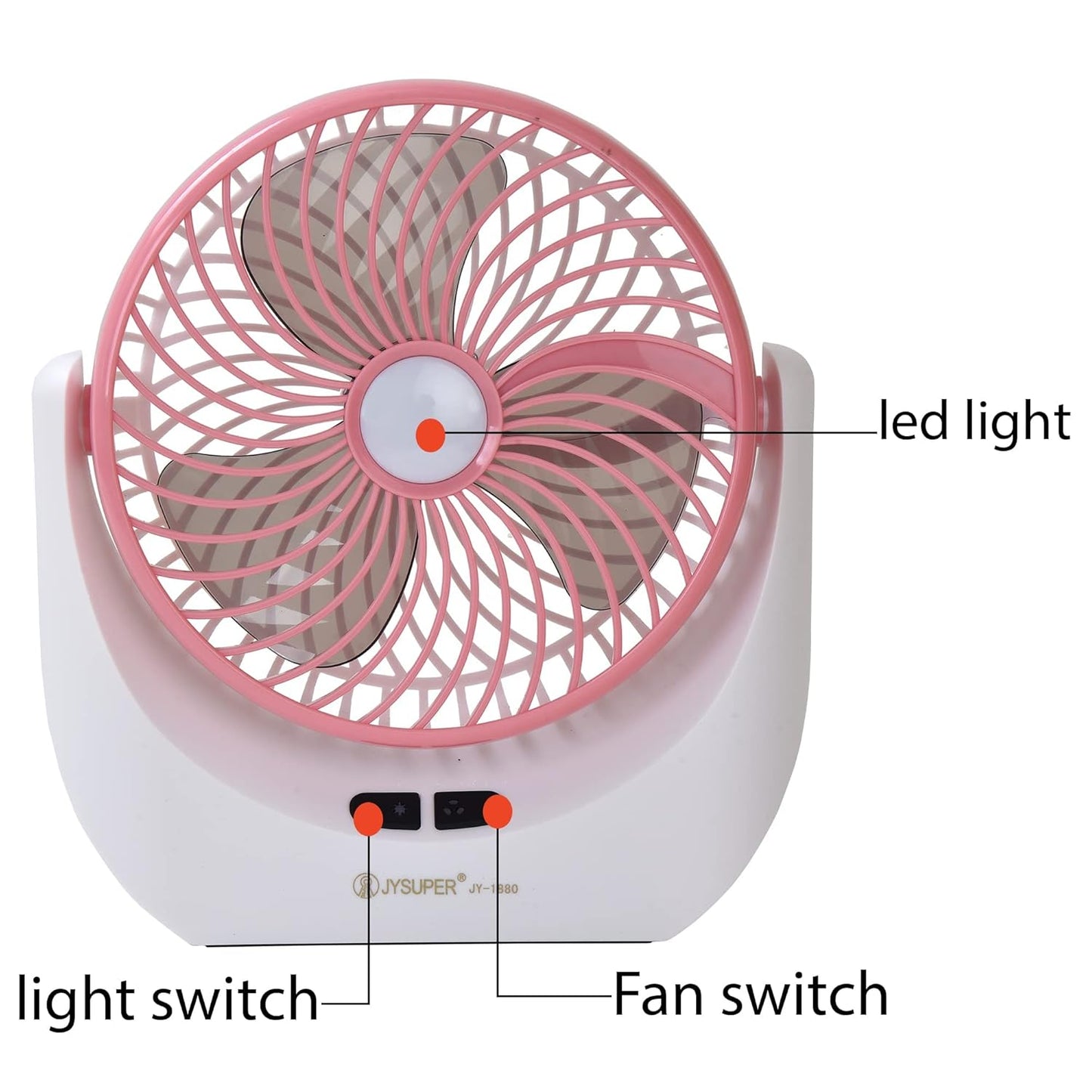 Rechargeable Table Fan - Portable Desk Fan with Adjustable Speed and USB Charging