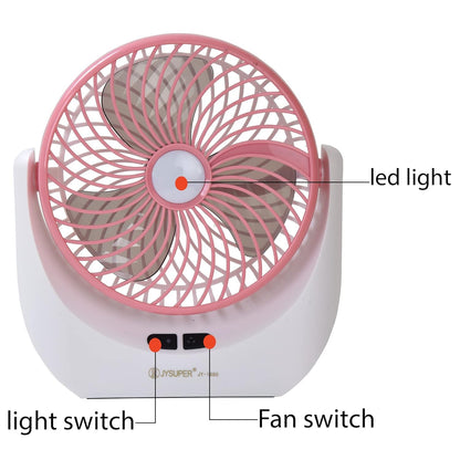 Rechargeable Table Fan - Portable Desk Fan with Adjustable Speed and USB Charging